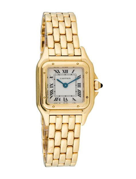 cartier 18k watch|cartier 18k gold watch price.